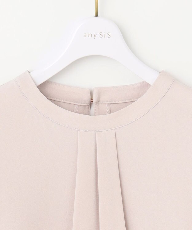 ANY SIS 【洗える】ボウタイ ブラウス ローズグレー