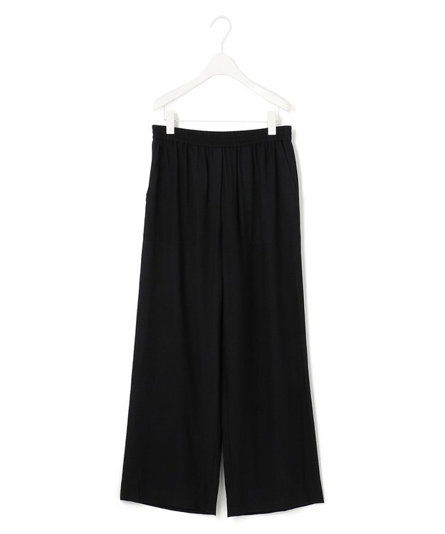 ICB 【洗える】VIS/NYタンブラーツイル ワイドパンツ ブラック系