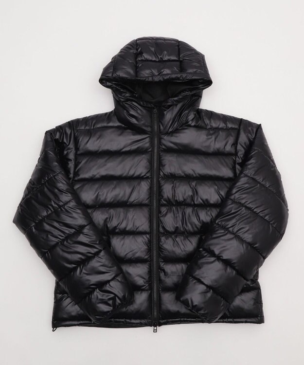 WEGO 【ユニセックス着用ITEM】2WAYシャイニーパファーフーディー ブラック