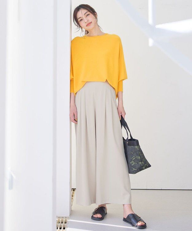 ANY L 【新色追加/吸水速乾/イージーケア/UVカット/接触冷感】さらさらDRYパンツ ベージュ