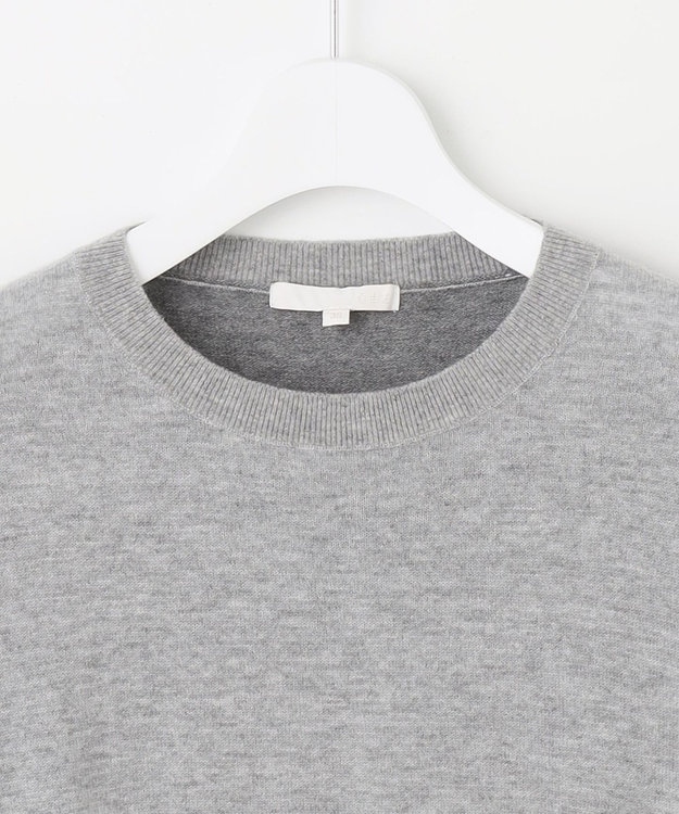 自由区 L 【カタログ掲載】ファインウールカシミヤクルーネック ニット グレー系