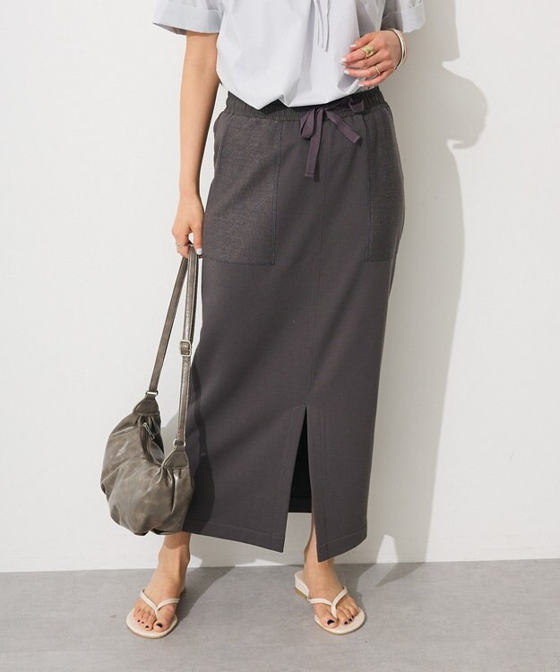 CRAFT STANDARD BOUTIQUE カットソーIラインスカート Dark Gray