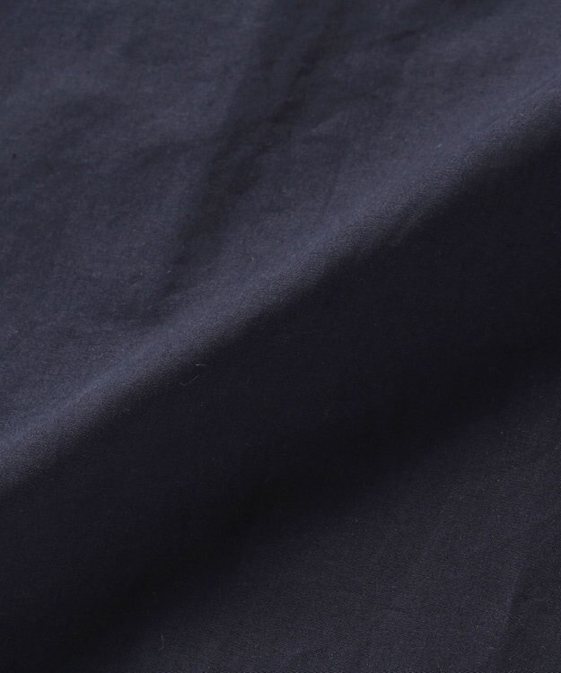 WHITE MAILS COTTON PAPER  POPLIN BAND COLLAR DOLMAN SLEEVE SHIRT　コットンポプリン 半袖シャツ コン