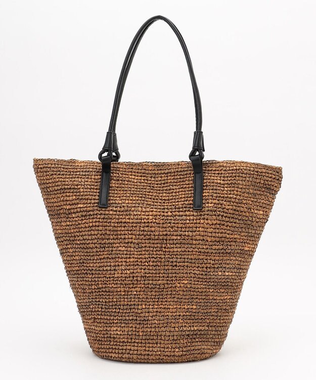 自由区 【カタログ掲載】ラフィアテーパードトート バッグ ブラウン