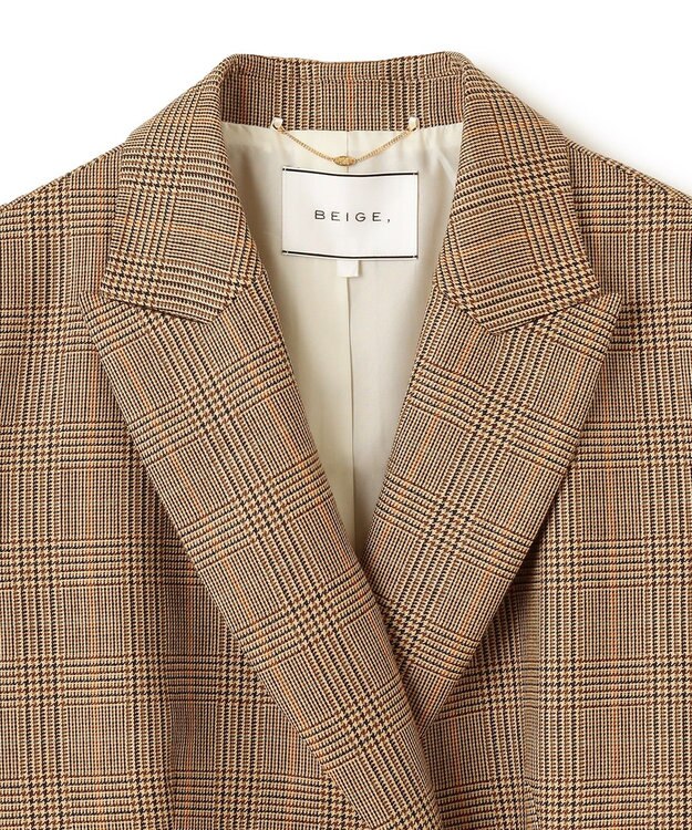 BEIGE， WAGRAM / チェック柄ジャケット Camel