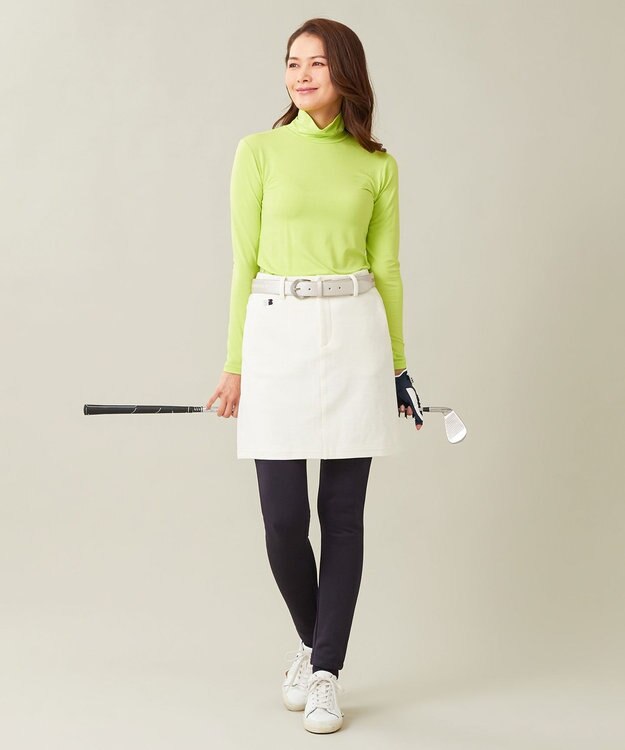 23区GOLF 【WOMEN】【吸湿発熱・ストレッチ】ストレッチ裏フリース レギパン ネイビー系