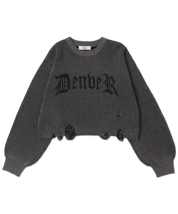 WEGO ダメージショートニットPO スミクロ