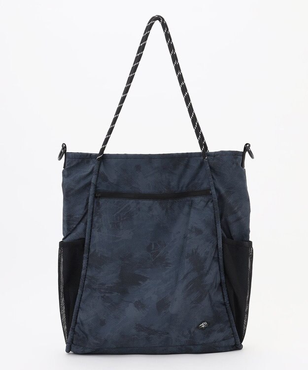 JOSEPH ABBOUD MOUNTAIN 【軽量/ECO撥水/ポケッタブル】エンボスプリント トートバッグ ネイビー系5
