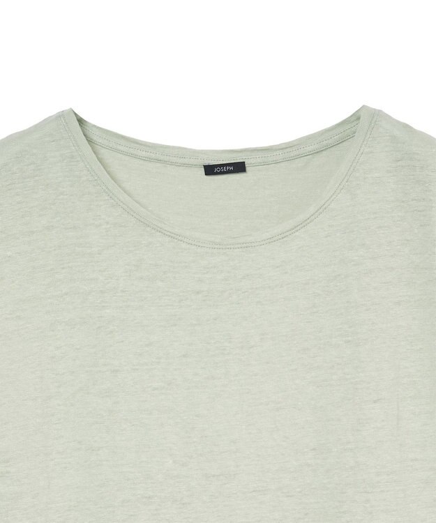 JOSEPH 【洗える】リネンジャージー　キャップスリーブトップス Matcha