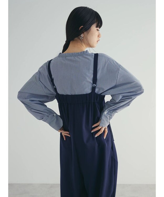 Green Parks armonia. ハイライズドサロペットパンツ Navy