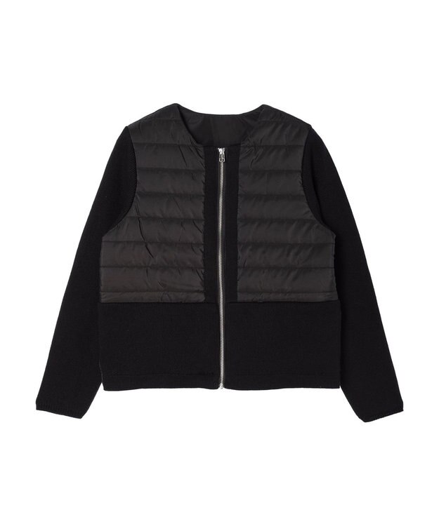 CRAFT STANDARD BOUTIQUE 中綿×ニット切替ジャケット Black