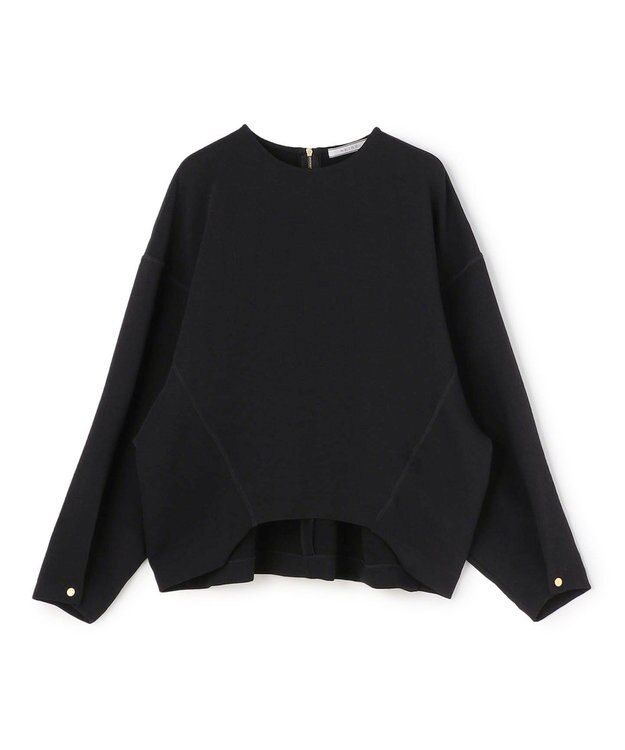 BEIGE， BROOM / スウェット風ライトフォルムプルオーバー Black