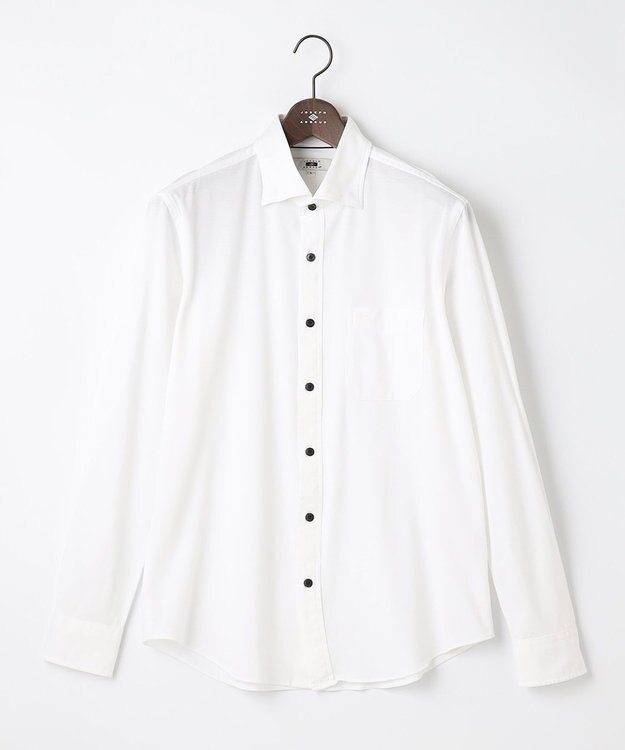 JOSEPH ABBOUD 【イージーケア】快適な着心地 ジャージーシャツ ホワイト系