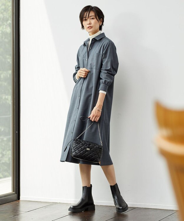 J.PRESS LADIES L 【洗える】PRINCE タートルネック ニット アイボリー系