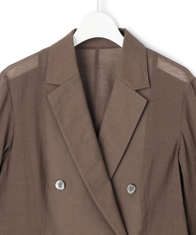 23区 【先行予約】ナイロンコットンシアーボイル ダブルジャケット ブラウン系