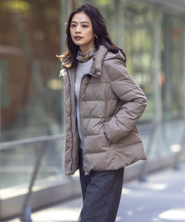 J.PRESS LADIES 【洗える】WOOL BLEND AIR ケーブル ニット ベージュ系
