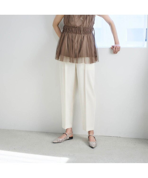 MODE ET JACOMO <noyau>ポインテッドトゥバックベルトパンプス ベージュカタオシ