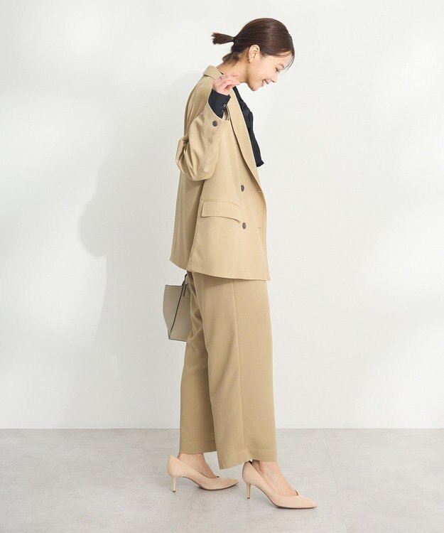 CRAFT STANDARD BOUTIQUE フリルウエストパンツ Gray Beige