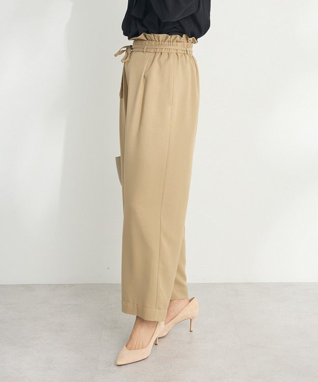 CRAFT STANDARD BOUTIQUE フリルウエストパンツ Gray Beige