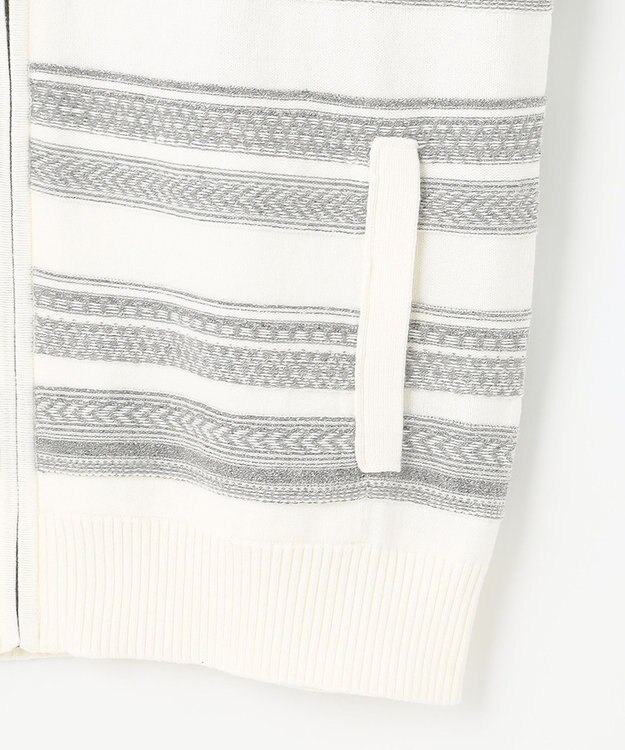 JOSEPH ABBOUD 【キングサイズ・柔らかな肌触り】洗える！コットンブークレーニットパーカー ホワイト系7