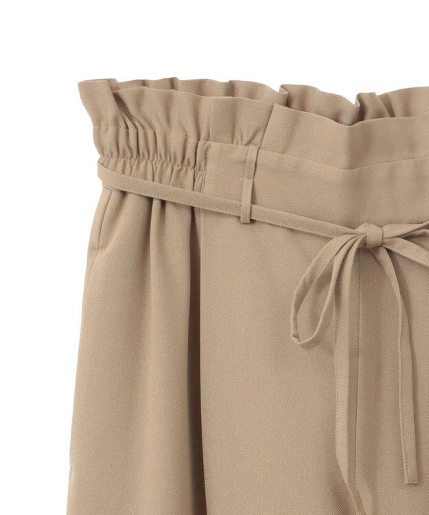 CRAFT STANDARD BOUTIQUE フリルウエストパンツ Gray Beige