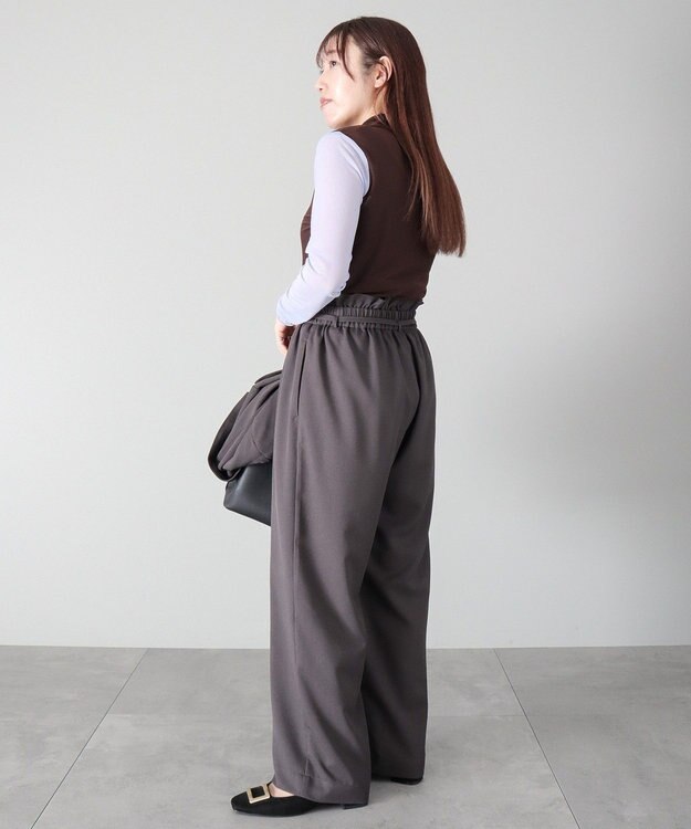 CRAFT STANDARD BOUTIQUE フリルウエストパンツ Dark Gray