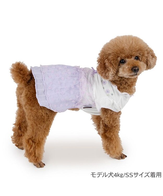 PET PARADISE ペットパラダイス フロッキー お花 ワンピース 《パープル》  小型犬 パープル