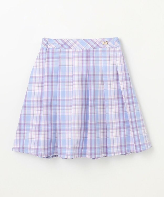 ANY KIDS プリーツ スカパン サックスブルー×チェック