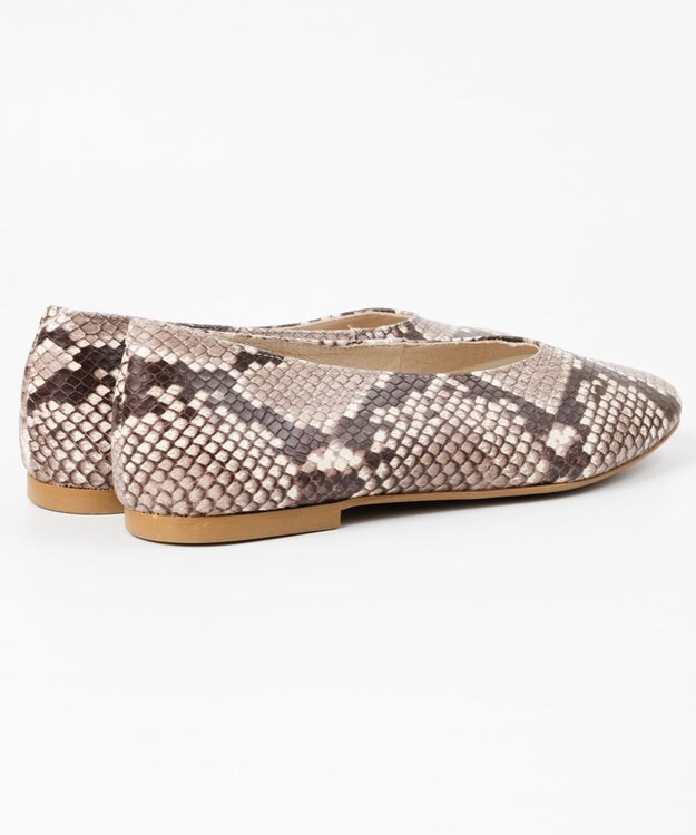 BONTRE 【BONTRE/ボントレ】ソフトフラットパンプス/02501-RS パイソン