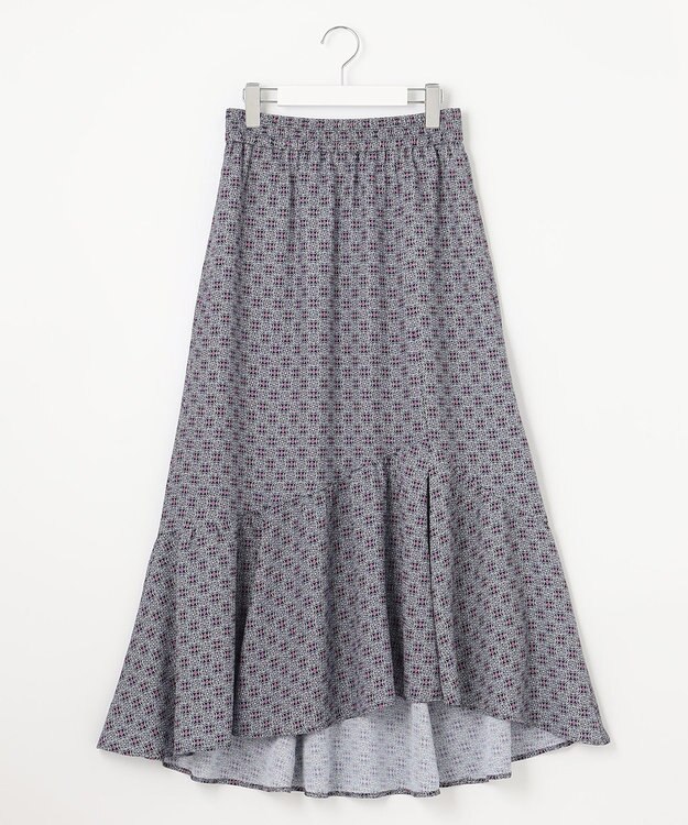 自由区 【洗える・XSサイズあり】アラベスクプリント スカート ブーケンビリア