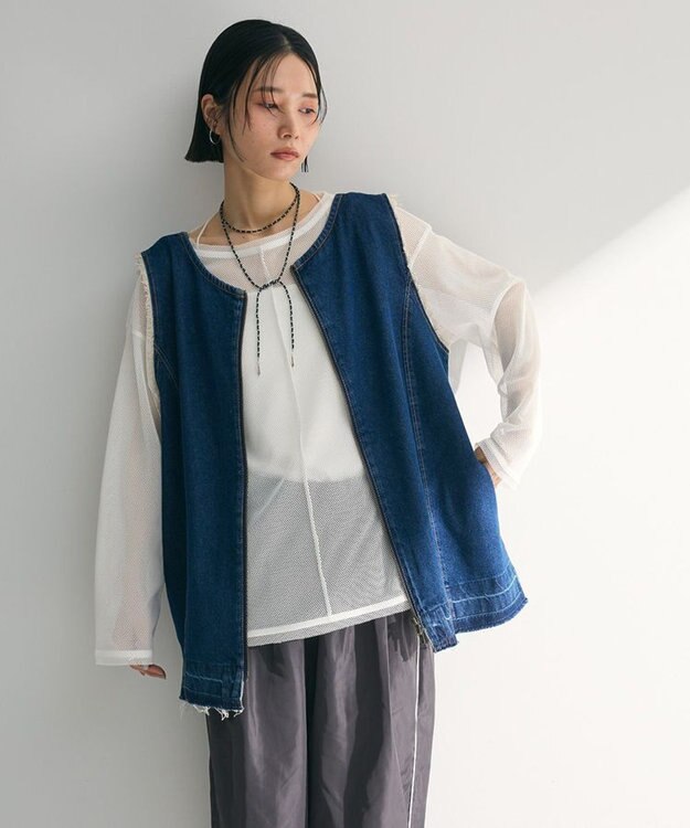 Green Parks ２ｗａｙデニムベスト Indigo