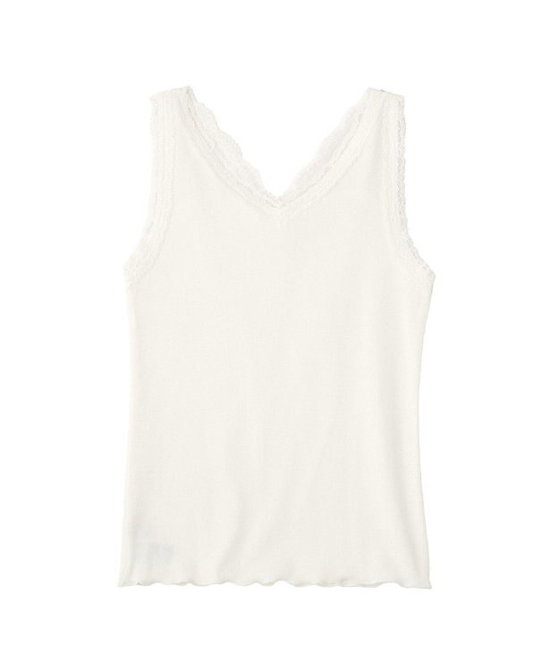 earth music&ecology 前後２ＷＡＹレースタンクトップ Ivory