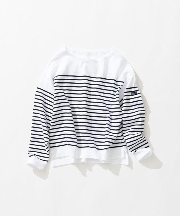 23区 Armor-lux パネルボーダー クロップド カットソー ネイビー系