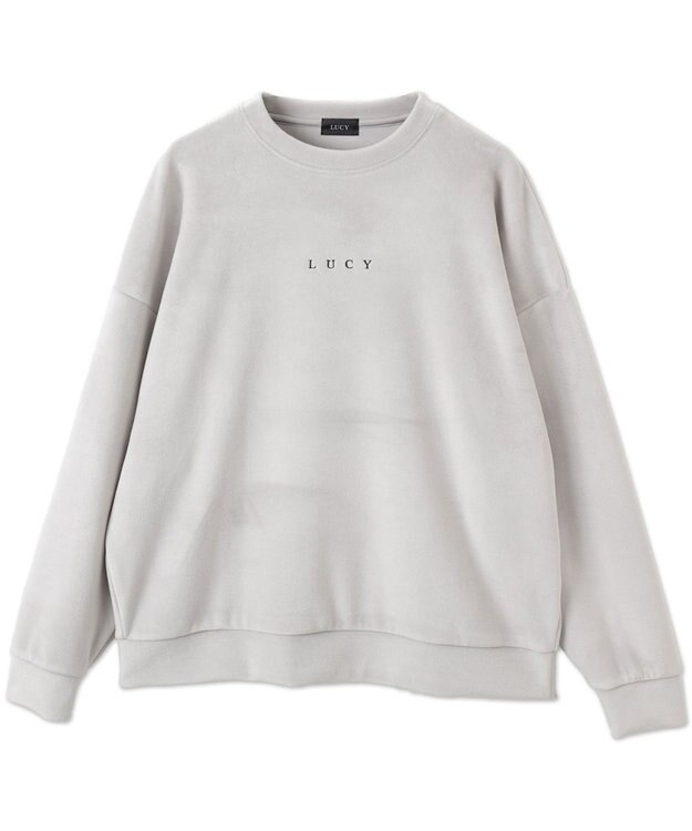 WEGO 【ユニセックス着用ITEM】マイクロシャギーワンポイントプルオーバー ライトグレー