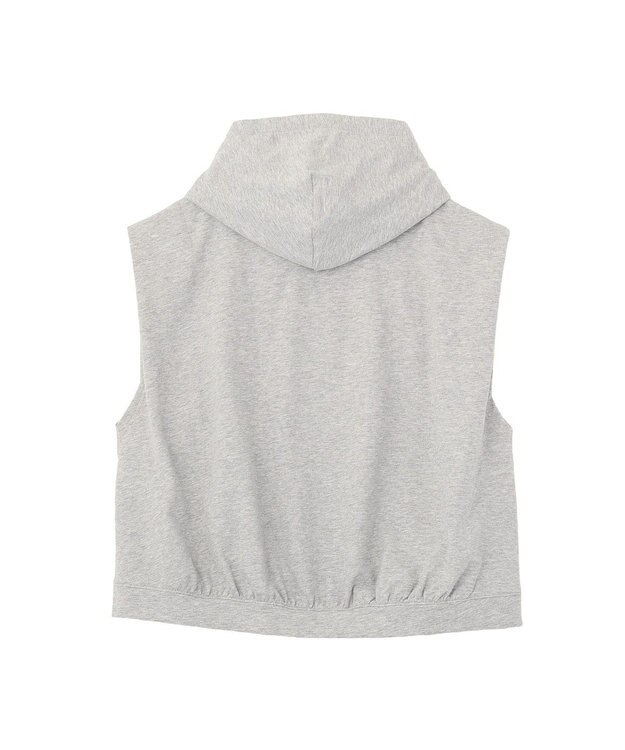 Green Parks フード付裏毛ベスト Gray Mixture
