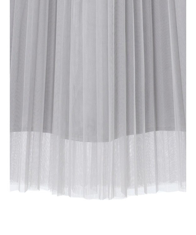 earth music&ecology チュールプリーツスカート Light Gray