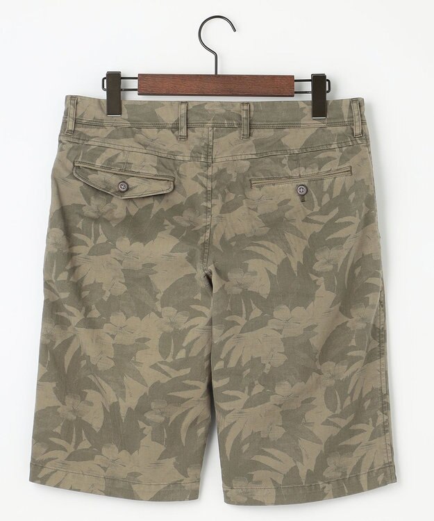 JOSEPH ABBOUD 【イタリア素材/製品染め】ボタニカルヘリンボンプリント ショーツ カーキ系6