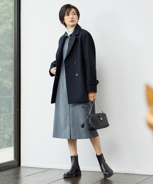 J.PRESS LADIES L 【洗える】PRINCE タートルネック ニット アイボリー系