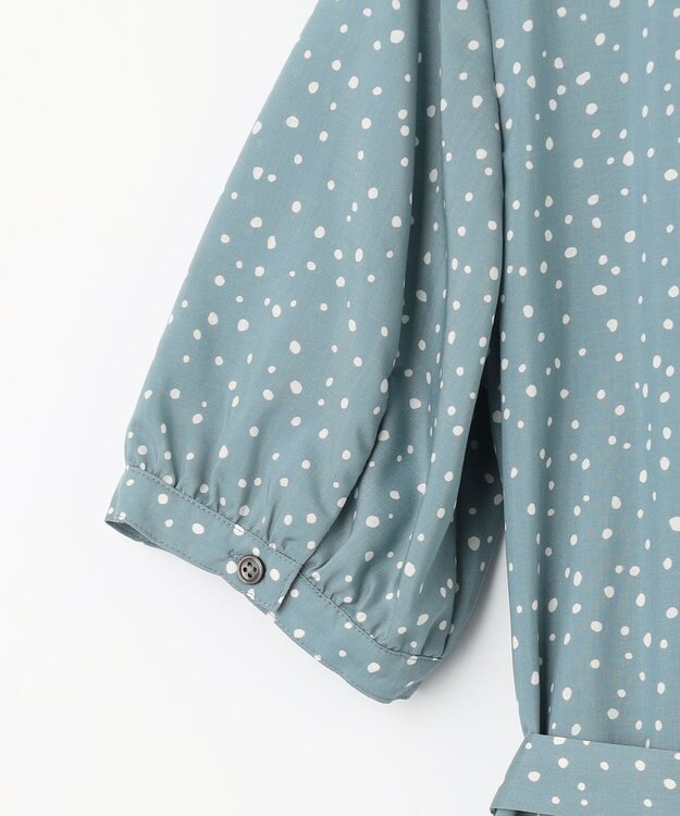 J.PRESS LADIES S 【洗える・イージーケア】スパンローンランダムドット ワンピース スモーキーグリーン系5