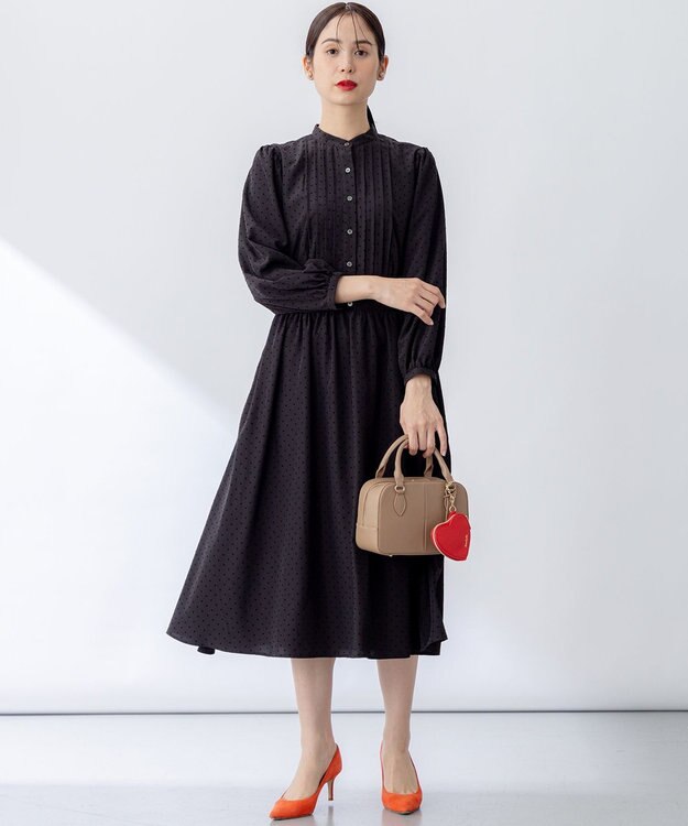 組曲 【WEB限定】ドットフロッキー ワンピース ブラック系5