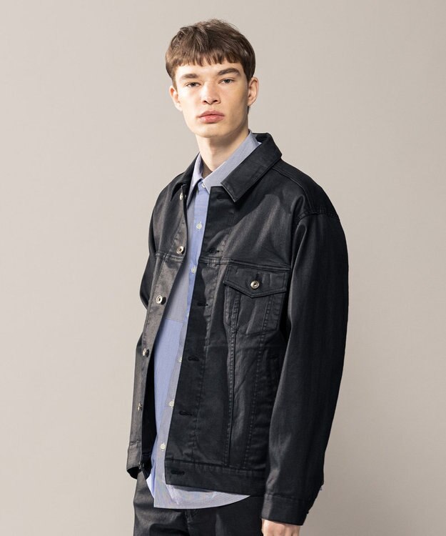 JOSEPH HOMME コットンナイロンブロック　シャツ スカイブルー系3