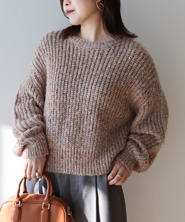 Green Parks ｍｉｘラメショートニットプルオーバー Beige