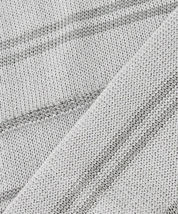 ICB L ルレックスパターン ニットプルオーバー シルバー