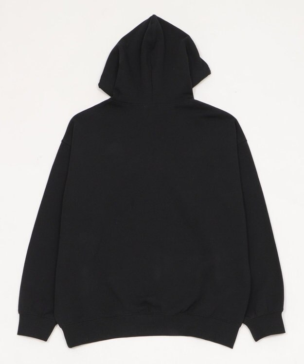 WEGO 【ユニセックス着用ITEM】エンボスステッチロゴプルパーカー ブラック