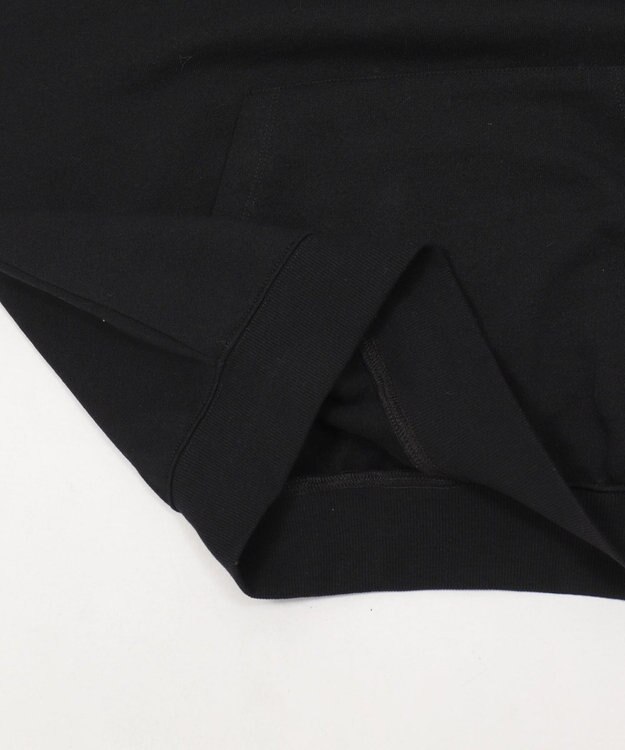 WEGO 【ユニセックス着用ITEM】エンボスステッチロゴプルパーカー ブラック