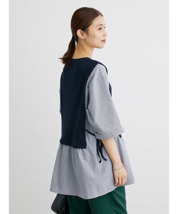 Green Parks テレコドッキングチュニック２ Dark Navy