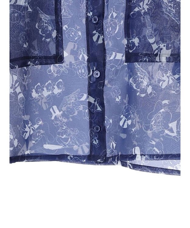 AMERICAN HOLIC 総柄シアーショート丈シャツ／Ｄｉｓｎｅｙ Navy