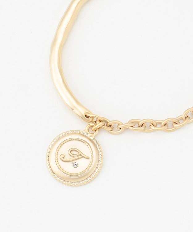 J.PRESS LADIES 【WEB限定・リバーシブル】 イニシャルコイン ブレスレット T