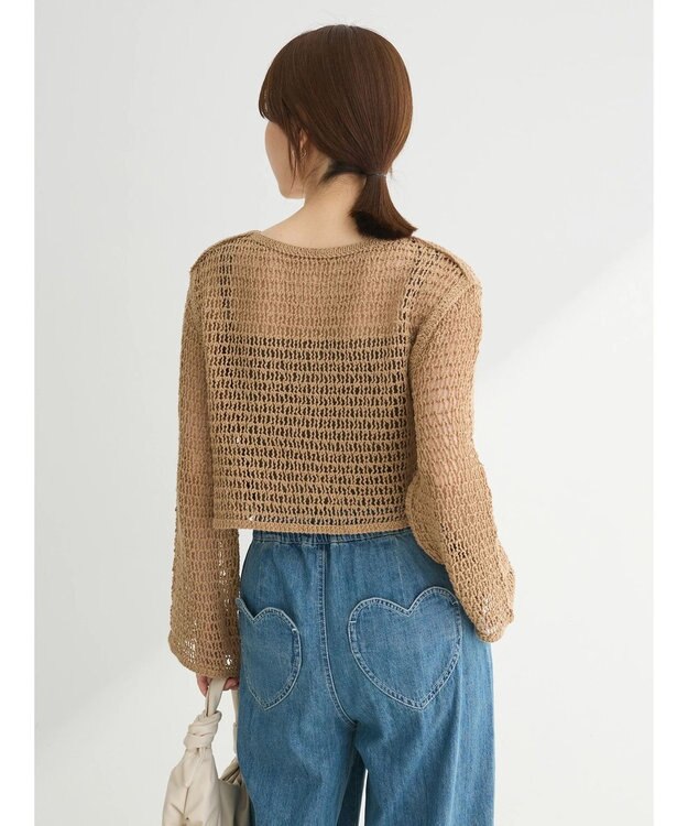 Green Parks ・ＳＵＧＡＲ　ＳＰＯＯＮ　クロシェロングスリーブ Mocha