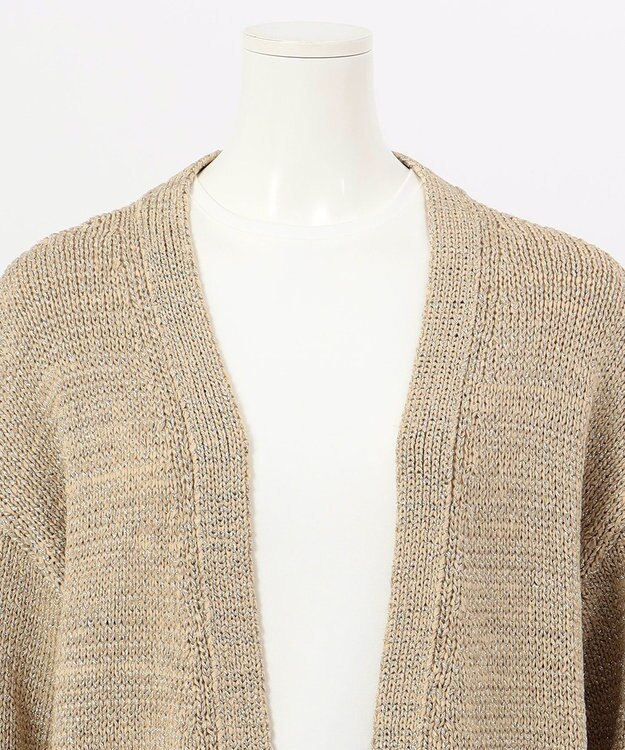 23区 【エステータ】テープヤーン ニットカーディガン ゴールド系